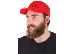 Czapka z daszkiem z oświetleniem LED B-CAP 25lm, ładowalna, USB, uniwersalny rozmiar, czerwona