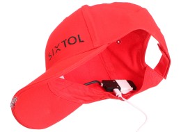 Czapka z daszkiem z oświetleniem LED B-CAP 25lm, ładowalna, USB, uniwersalny rozmiar, czerwona