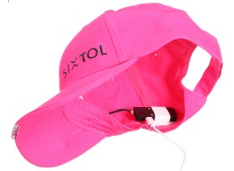 Czapka z daszkiem z oświetleniem LED B-CAP 25lm, ładowalna, USB, uniwersalny rozmiar, różowa