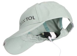 Czapka z daszkiem z oświetleniem LED B-CAP 25lm, ładowalna, USB, uniwersalny rozmiar, zielona