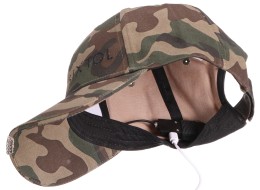 Czapka z daszkiem z lampką LED B-CAP 25 lm, ładowalna, USB, uniwersalny rozmiar, kamuflaż