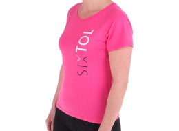Koszulka damska T-SHIRT, różowa, rozmiar S, 100% bawełna