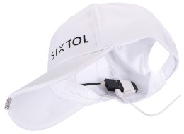 Czapka z daszkiem z oświetleniem LED B-CAP 25 lm, ładowalna, USB, uniwersalny rozmiar, biała