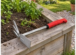 Motyczka ogrodowa z kultywatorem, długość 290 mm, ergonomiczny uchwyt