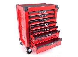 Wózek warsztatowy na narzędzia MECHANIC TROLLEY KEVIN RED, 7 szuflad