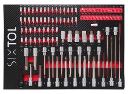 Wózek warsztatowy na narzędzia MECHANIC TROLLEY KEVIN RED 182, 7 szuflad, 182 szt. narzędzi