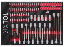 Wózek warsztatowy na narzędzia MECHANIC TROLLEY KEVIN RED 195, 7 szuflad, 195 szt. narzędzi