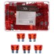 Zestaw nożowych bezpieczników samochodowych MECHANIC FUSE SET 10A, 100 szt.