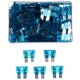 Zestaw nożowych bezpieczników samochodowych MECHANIC FUSE SET 15A, 100 szt.