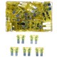 Zestaw nożowych bezpieczników samochodowych MECHANIC FUSE SET 20A, 100 szt.