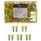 Zestaw nożowych bezpieczników samochodowych MECHANIC FUSE SET 20A, 100 szt.