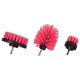 Zestaw szczotek do wiertarki do czyszczenia samochodu CAR DETAILING DRILL BRUSH PINK 3, 3 szt.