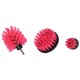 Zestaw szczotek do wiertarki do czyszczenia samochodu CAR DETAILING DRILL BRUSH PINK 3, 3 szt.