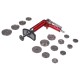 Pneumatyczny przyrząd do wciskania tłoczków hamulcowych MECHANIC BRAKE SET PNEU 16, zestaw 16 szt.