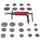 Pneumatyczny przyrząd do wciskania tłoczków hamulcowych MECHANIC BRAKE SET PNEU 23, zestaw 23 szt.
