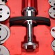 Pneumatyczny przyrząd do wciskania tłoczków hamulcowych MECHANIC BRAKE SET PNEU 23, zestaw 23 szt.