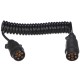 Propojovací spirálový kabel zástrčky tažného zařízení TRAILER CABLE 3, 7-7pin, 3m