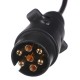 Propojovací spirálový kabel zástrčky tažného zařízení TRAILER CABLE 3, 7-7pin, 3m