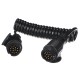 Propojovací spirálový kabel zástrčky tažného zařízení TRAILER CABLE 4, 13-13pin, 3m