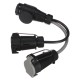 Redukcja wtyczki urządzenia holowniczego TRAILER CABLE 6, z 13pin na 7pin N+S, 35cm
