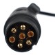 Kabel przedłużający 7-pin - gniazdo i wtyczka TRAILER CABLE 7, 12V, 5m