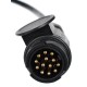 Przedłużacz 13-pinowy - gniazdo + wtyczka TRAILER CABLE 8, 12V, 5m