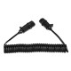Spiralny kabel połączeniowy 7-pin typ S TRAILER CABLE 10, wtyczka z tworzywa, 24V, 3,5 m