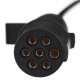 Spiralny kabel połączeniowy 7-pin typ N TRAILER CABLE 11, wtyczka z tworzywa, 24V, 3,5 m