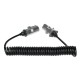 Spiralny kabel połączeniowy 7-pin typ S TRAILER CABLE 12, wtyczka metalowa, 24V, 3,5 m