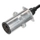 Spiralny kabel połączeniowy 7-pin typ N TRAILER CABLE 13, metalowa wtyczka, 24V, 3,5m