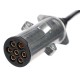Spiralny kabel połączeniowy 7-pin typ N TRAILER CABLE 13, metalowa wtyczka, 24V, 3,5m