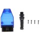Zástrčka OBD-II s 16 piny pro montáž vlastního kabelu MECHANIC CABLE 31, modrá