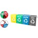 Torby na segregowane odpady SORT EASY 4 METAL, 30x30x40cm, 4x36l, 4 szt.