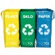 Torby na segregowane odpady SORT EASY 3 SLIM, 18x30x40 cm, 3 x 22 l, 3 szt