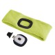 Opaska z lampką czołową 180 lm, ładowalna, USB, rozmiar uniwersalny, bawełna/PE, fluorescencyjna żół