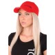 Czapka z daszkiem z oświetleniem LED B-CAP 25lm, ładowalna, USB, uniwersalny rozmiar, czerwona