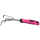 Ręczny kultywator GARDEN PINK ONE, nierdzewny, 28 cm
