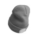 Czapka z czołówką 180 lm, ładowalna, USB, rozmiar uniwersalny, bawełna/PE, jasnoszara