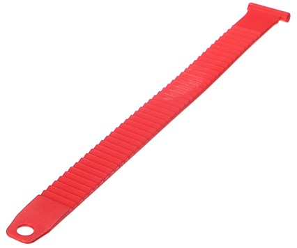 Pasek mocujący do uchwytu rowerowego na hak, długość 27 cm, czerwony - część zamienna