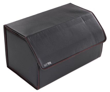 Organizator do bagażnika samochodu CAR COMPACT LEATHER L, 2 przegrody, składany, z pokrywą