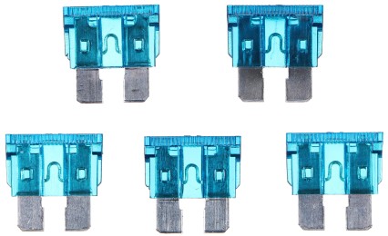 Zestaw bezpieczników samochodowych z ostrzami MECHANIC FUSE SET 15A, 100 szt.