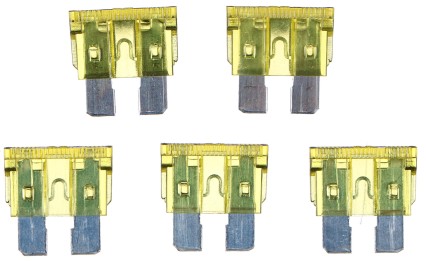 Zestaw nożowych bezpieczników samochodowych MECHANIC FUSE SET 20A, 100 szt.