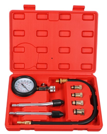 Zestaw do testowania kompresji silników benzynowych MECHANIC ENGINE TESTER 8, 0-20 bar, 8 szt.