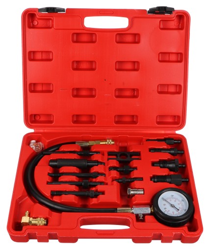 Zestaw do testowania kompresji silników wysokoprężnych MECHANIC ENGINE TESTER 23, 0-70bar, 23szt