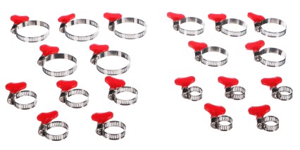 Opaski na węże z motylkiem MECHANIC CONNECT SET 20, 10-44mm, 20 szt.