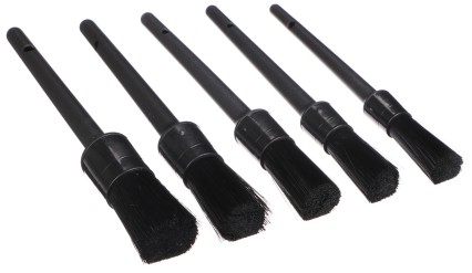 Zestaw twardych precyzyjnych pędzli do czyszczenia samochodu CAR DETAILING BRUSH 5 HARD, 5 szt.