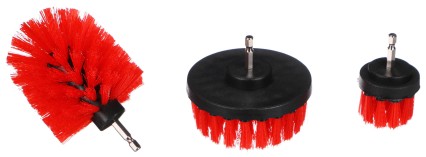 Zestaw szczotek do wiertarki do czyszczenia samochodu CAR DETAILING DRILL BRUSH 3 MEDIUM, 3 szt.