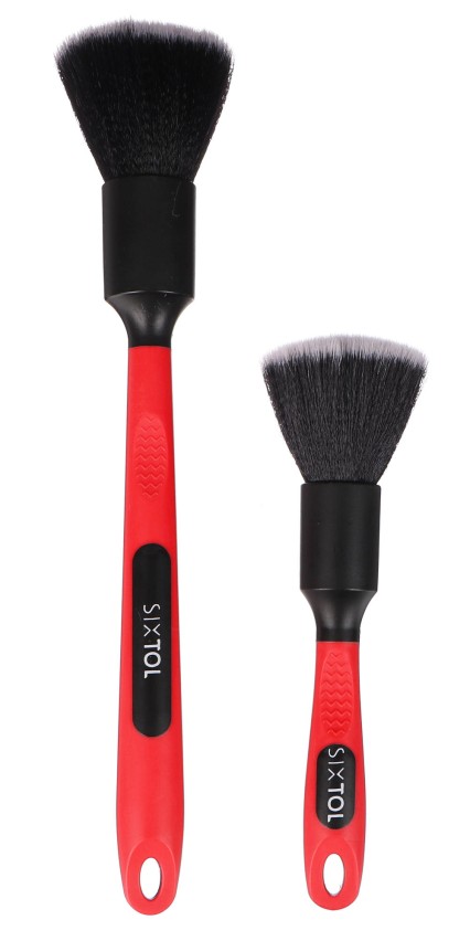Zestaw precyzyjnych szczotek do samochodu z ergonomiczną rączką CAR DETAILING BRUSH 2 PRO, 2 szt.