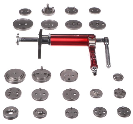Pneumatyczny przyrząd do wciskania tłoczków hamulcowych MECHANIC BRAKE SET PNEU 23, zestaw 23 szt.