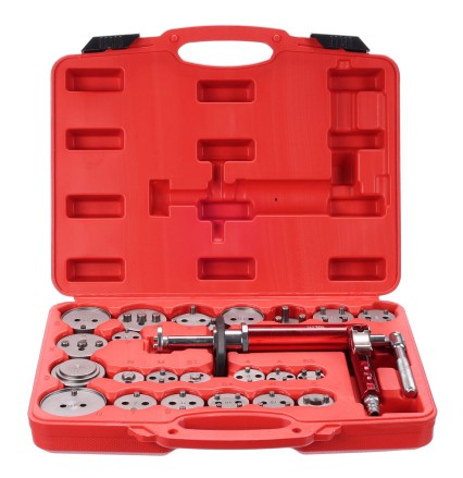 Pneumatyczny przyrząd do wciskania tłoczków hamulcowych MECHANIC BRAKE SET PNEU 23, zestaw 23 szt.